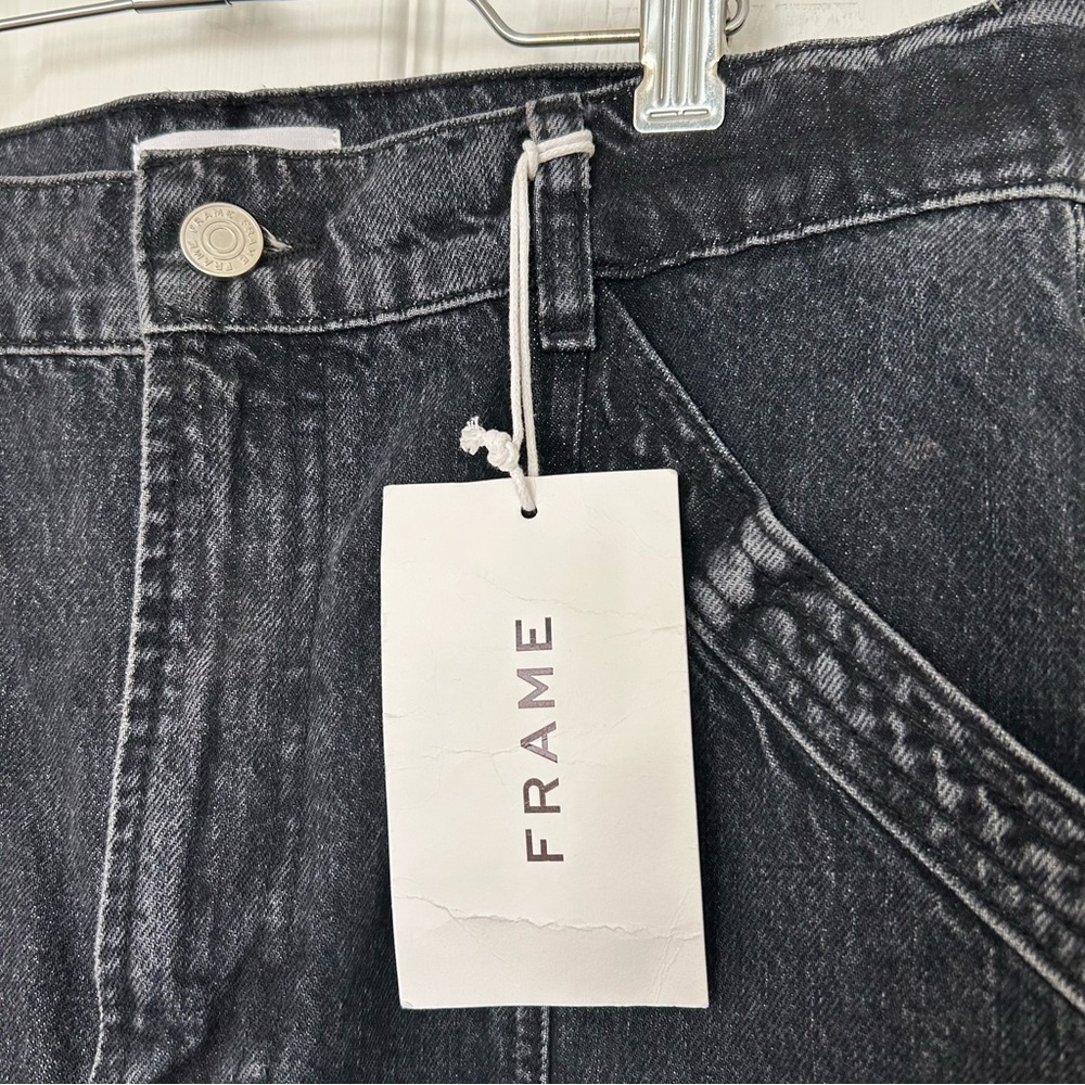 Frame High Rise Utility Straight Leg Jeans - Picture 7 of 15